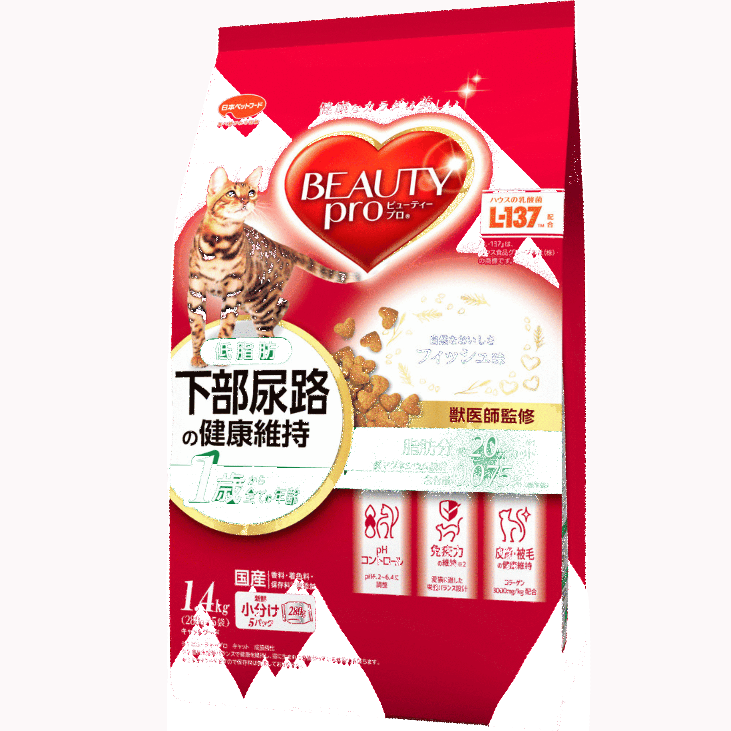 อาหารแมว Beauty pro cat สูตรไขมันต่ำ