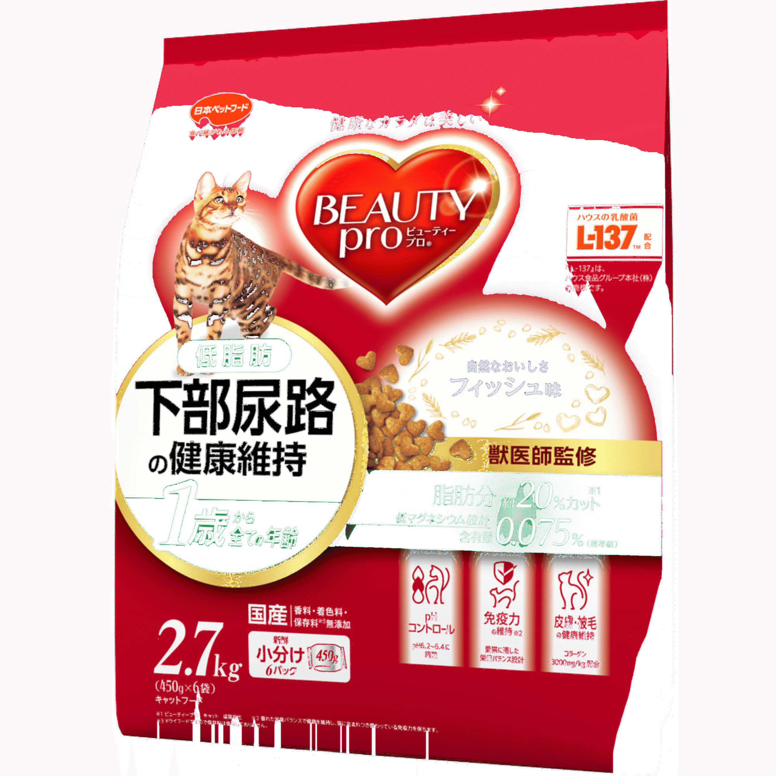 อาหารแมว Beauty pro cat สูตรไขมันต่ำ
