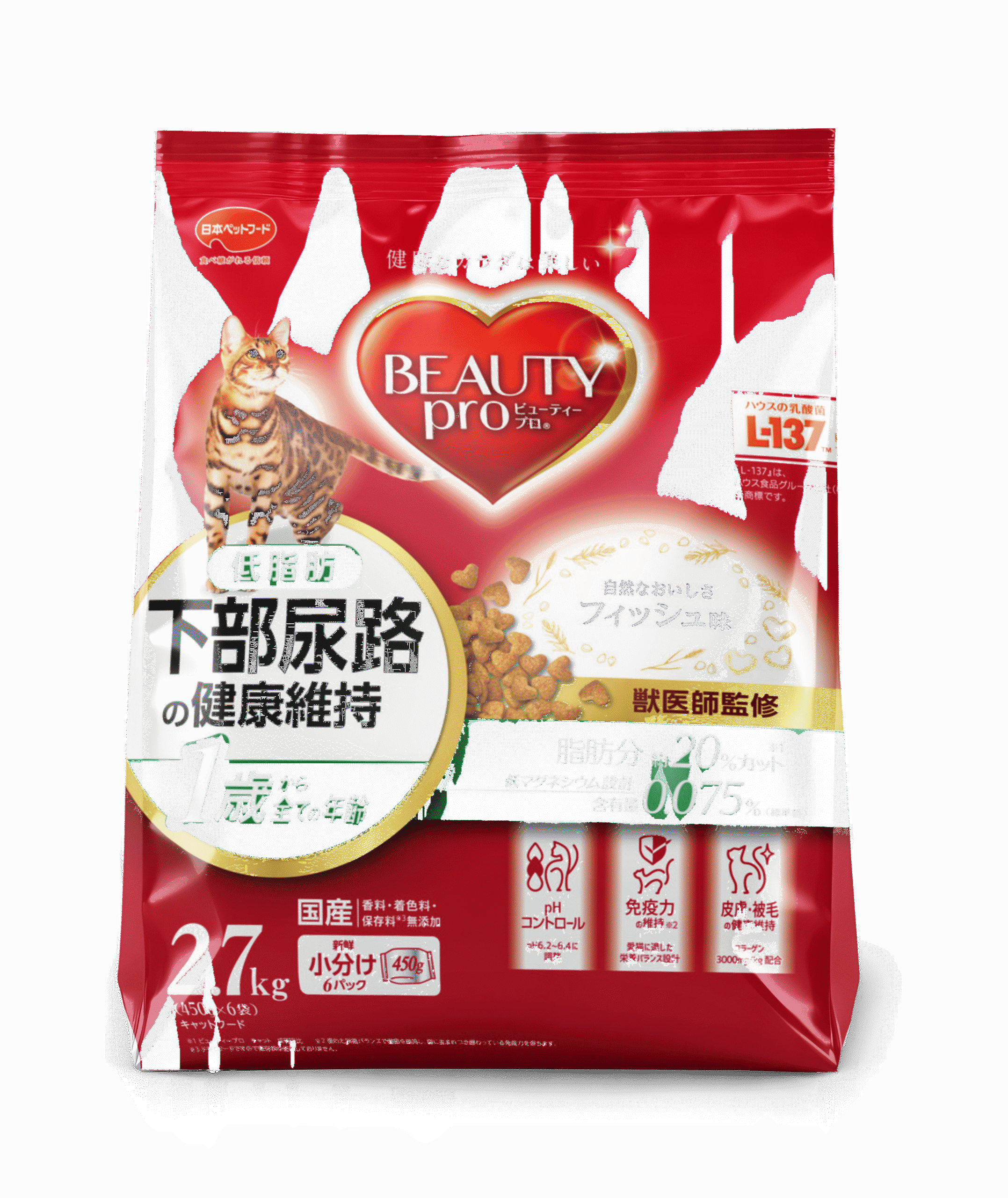 อาหารแมว Beauty pro cat สูตรไขมันต่ำ