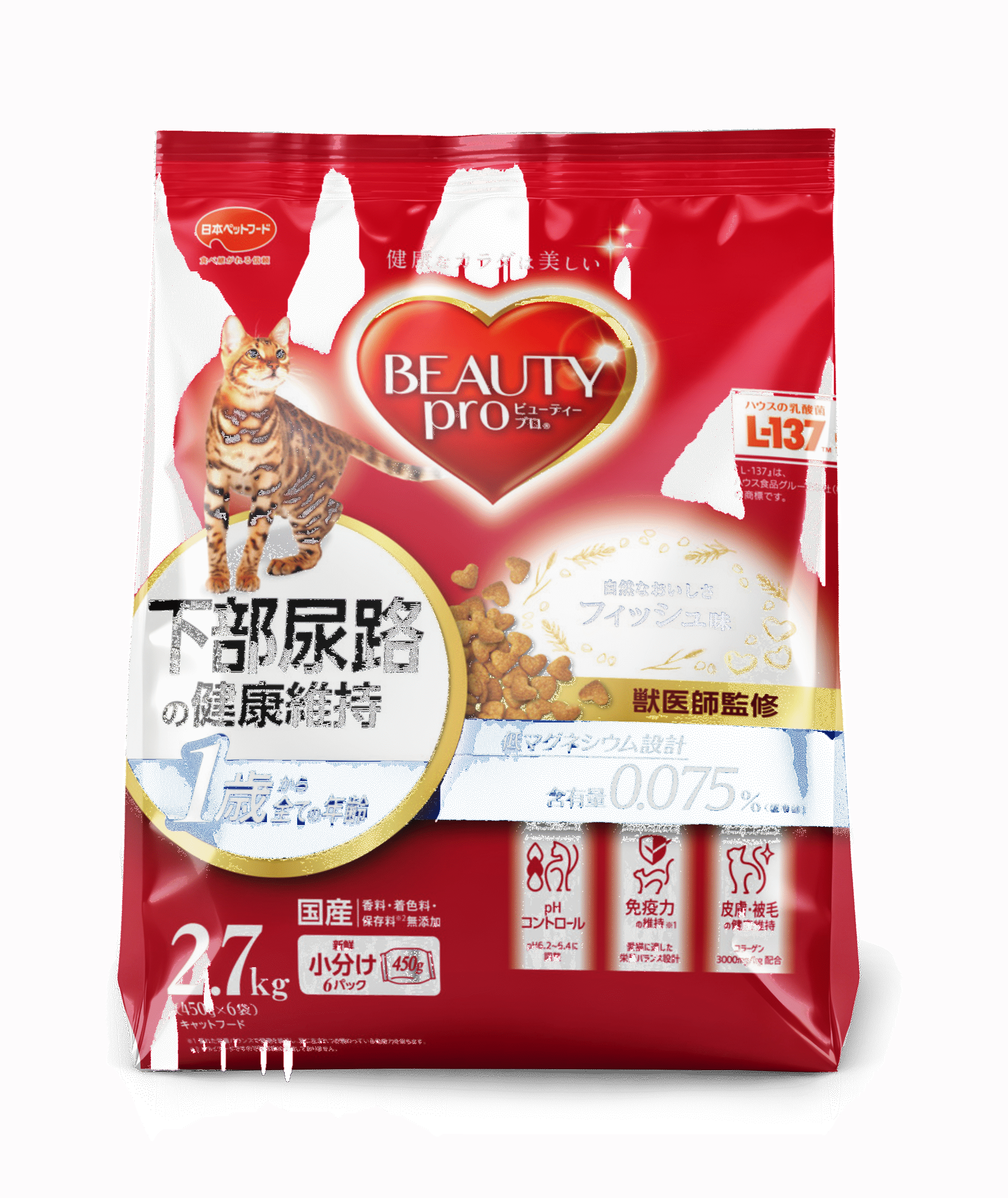Beauty Pro Cat Adult FLUTD อาหารแมวรสปลา ดูแลระบบทางเดินปัสสาวะ